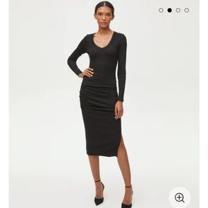Evereve Michael Stars Ribbed V-Neck Dress